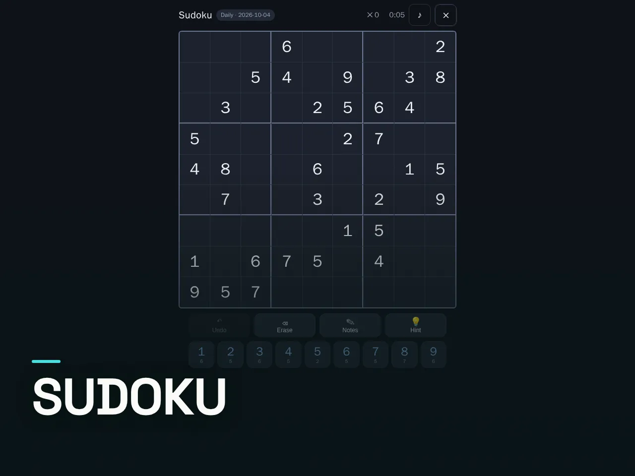 Screenshot of Sudoku